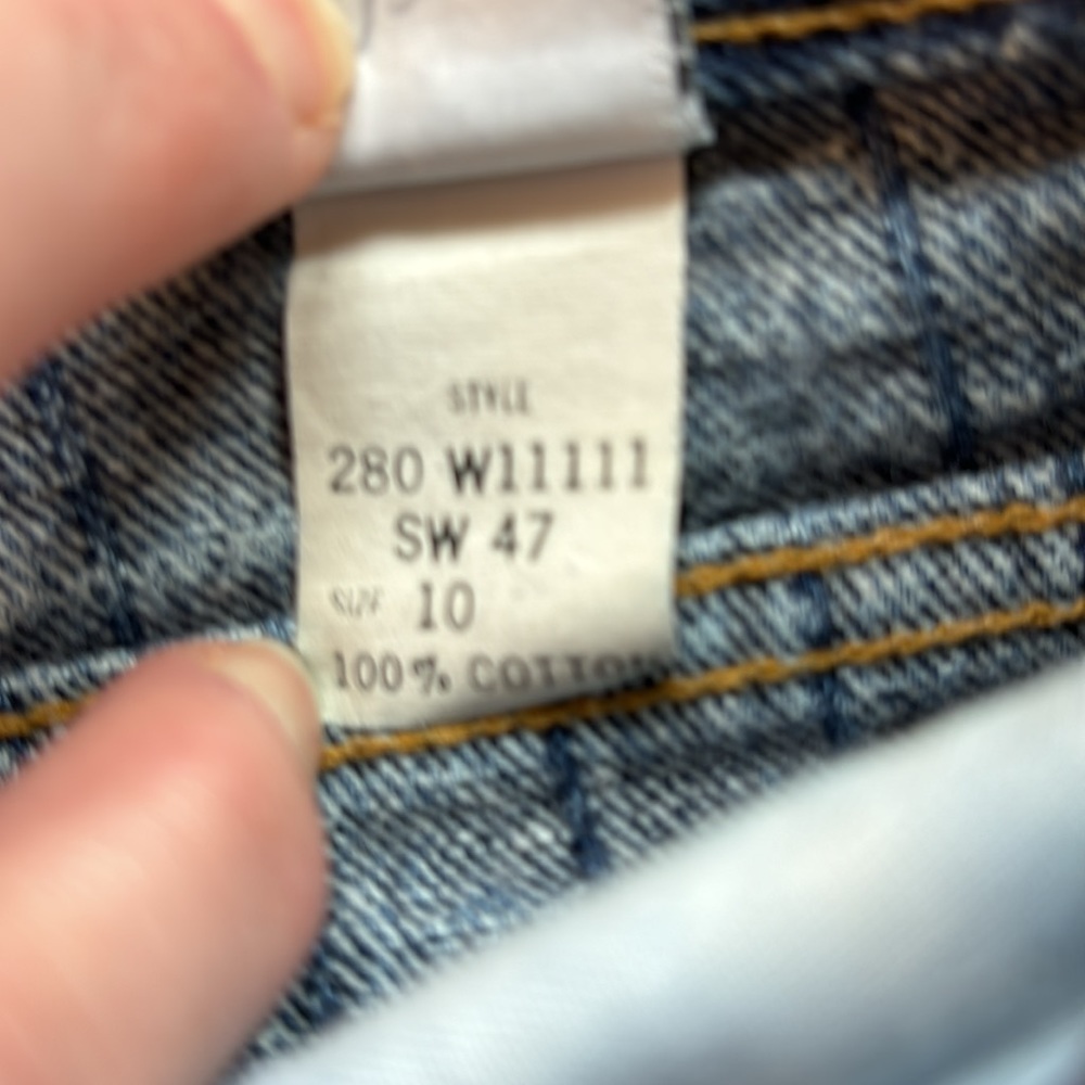 Vintage 1980’s Sasson Acid/Stone Washed High Waisted Pinstriped Jeans - Picture 9 of 16